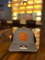 Load image into Gallery viewer, Trucker Hat with Leather Patch
